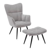 Sessel Alex Grau - Schwarz/Grau, MODERN, Textil/Metall (68/100/78cm) - Based