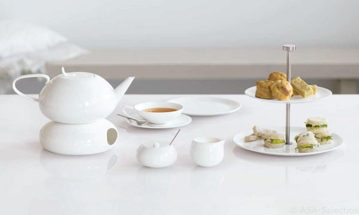 IMBRYK DO HERBATY 2015013 - biały, Basics, ceramika (18,6/11cm) - ASA