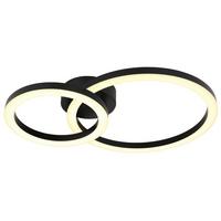 Stropna Led-svetilka Adda, S Sijalko - črna/opal, kovina/umetna masa (42/30/7cm) - Globo