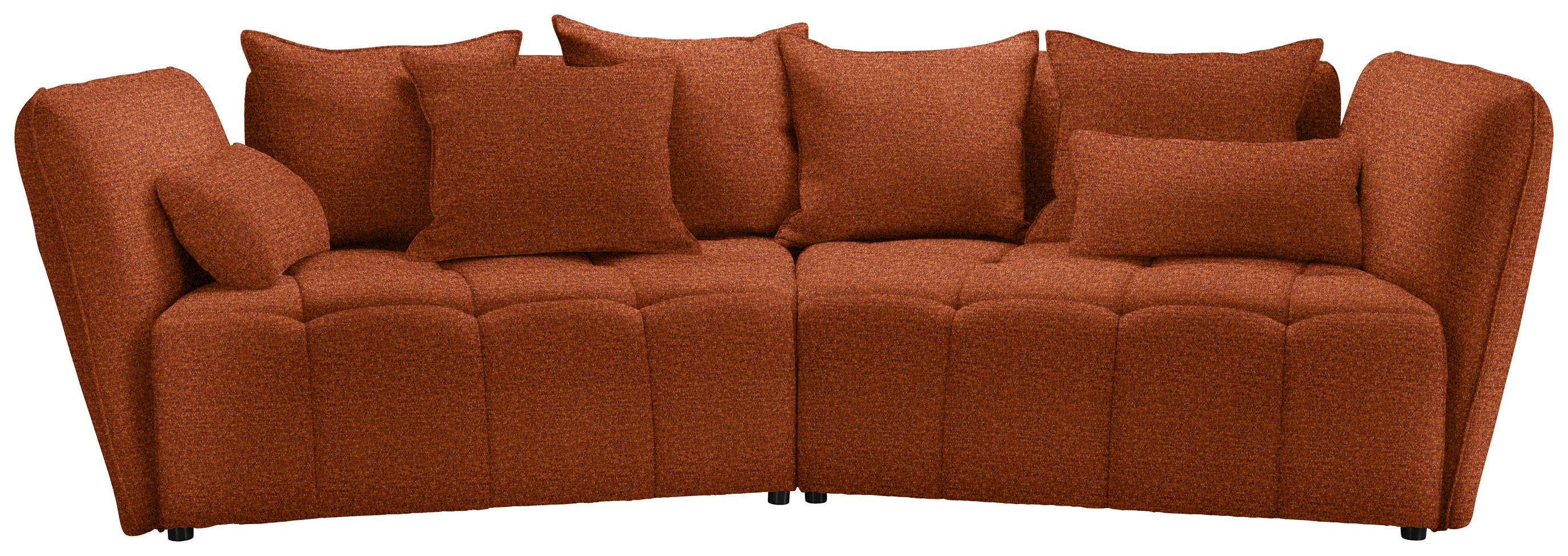 Boxspringsofa Sofi Rostfarben - Rostfarben/Schwarz, MODERN, Textil (294/93/152cm) - Premium Living