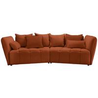 Boxspringsofa Sofi Rostfarben - Rostfarben/Schwarz, MODERN, Textil (294/93/152cm) - Premium Living