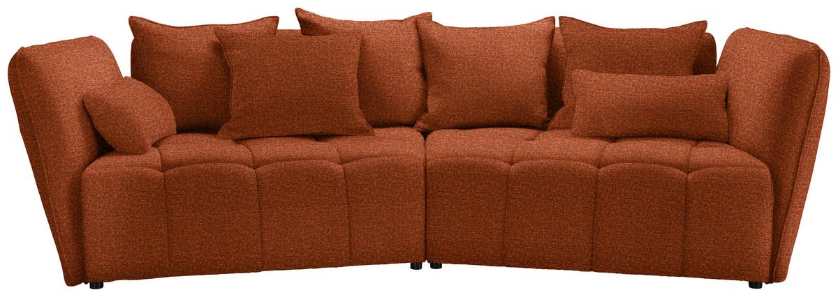 Boxspringsofa Sofi Rostfarben - Rostfarben/Schwarz, MODERN, Textil (294/93/152cm) - Premium Living