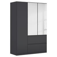 Omara S Klasičnimi Vrati Costa, Siva - temno siva/siva, Moderno, leseni material (136/197/54cm) - Rauch Möbel