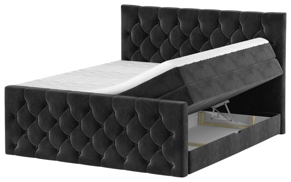 PAT BOXSPRING ELIO - bej/negru, Romantik / Landhaus, textil (180/200cm) - James Wood