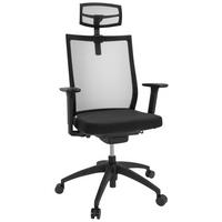 Pisarniški Stol Aspen Pro, Črna - črna, Basics, umetna masa/tekstil (63/111-121/55cm) - MID.YOU