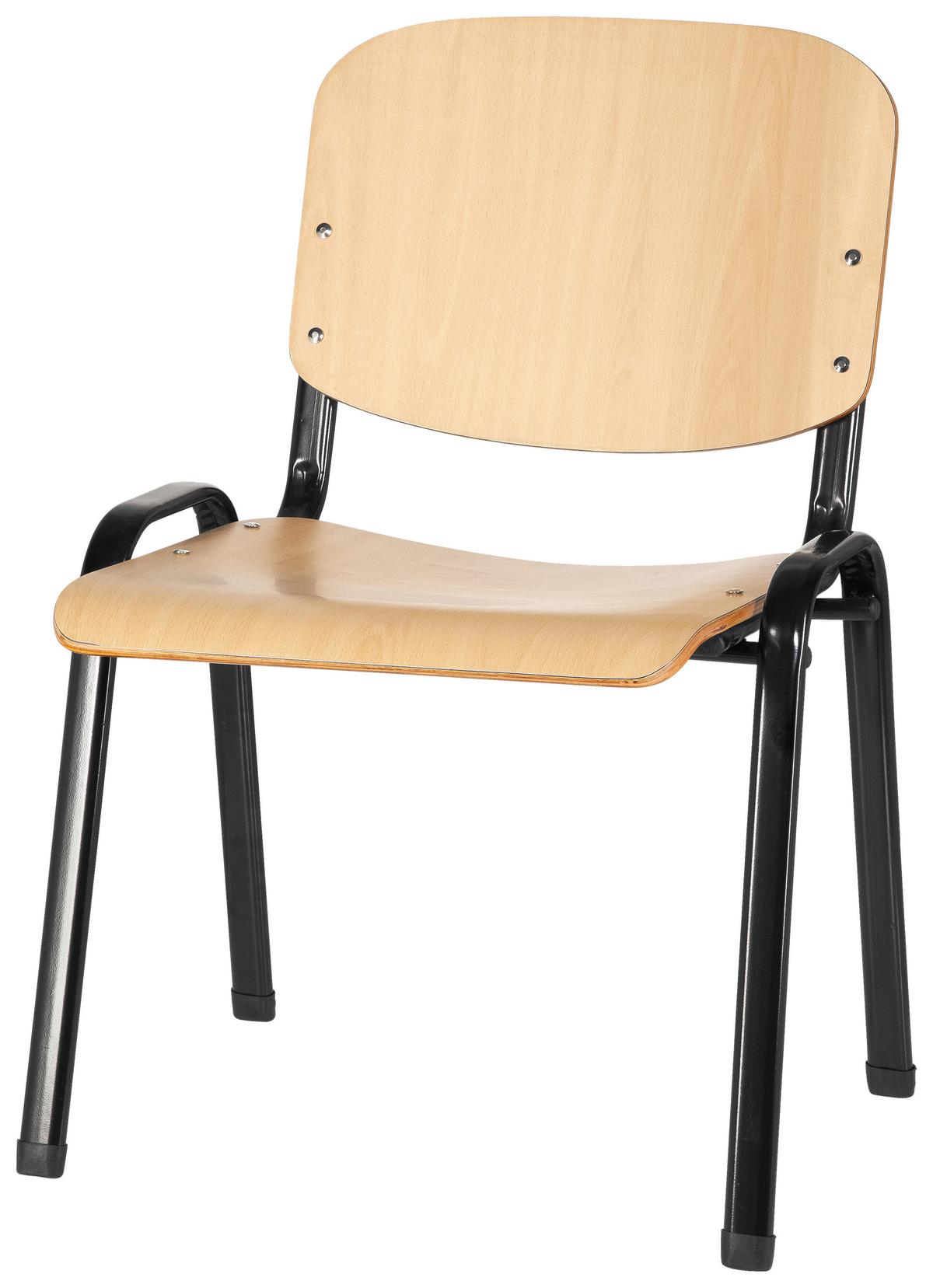 Konferenčni Stol Xt 600, Barva Bukve, Črna - črna/barve bukve, Basics, kovina/les (58/81/48cm) - MID.YOU