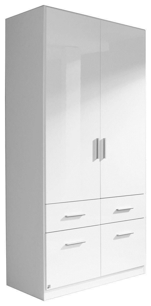 Omara S Klasičnimi Vrati Celle, Bela - bela/barve aluminija, Design, umetna masa/leseni material (91/197/54cm) - Carryhome