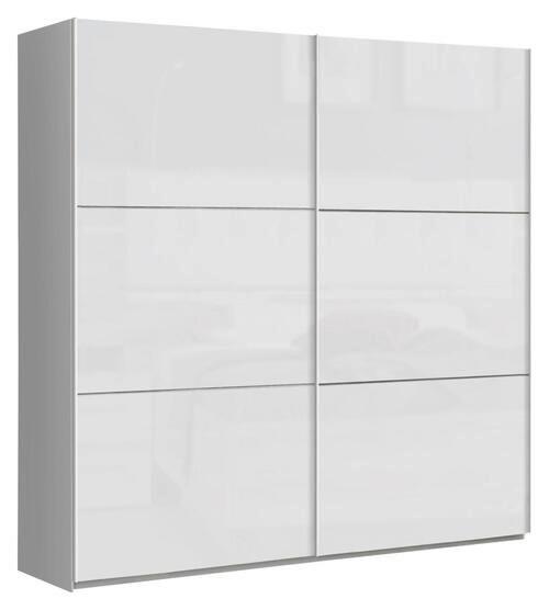 Omara Z Drsnimi Vrati Lausanne - bela/barve aluminija, Moderno, kovina/umetna masa (220,1/209,7/61,2cm) - Mömax