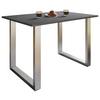ESSTISCH XONA - Anthrazit/Silberfarben, Basics, Holzwerkstoff/Metall (140/80/76cm) - MID.YOU