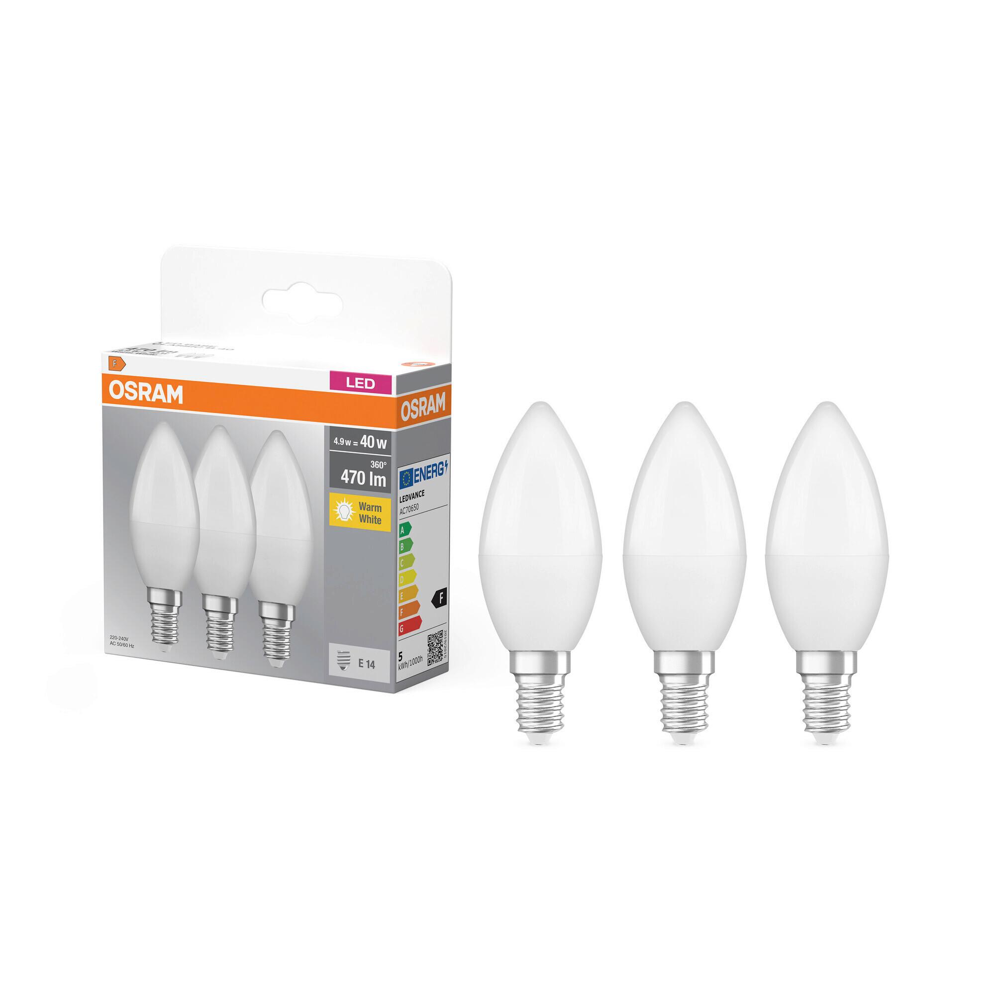 ŻARÓWKA LED BASECLB40 4,9W-827 FR - biały, Basics, tworzywo sztuczne (3,5/10,3cm) - Osram