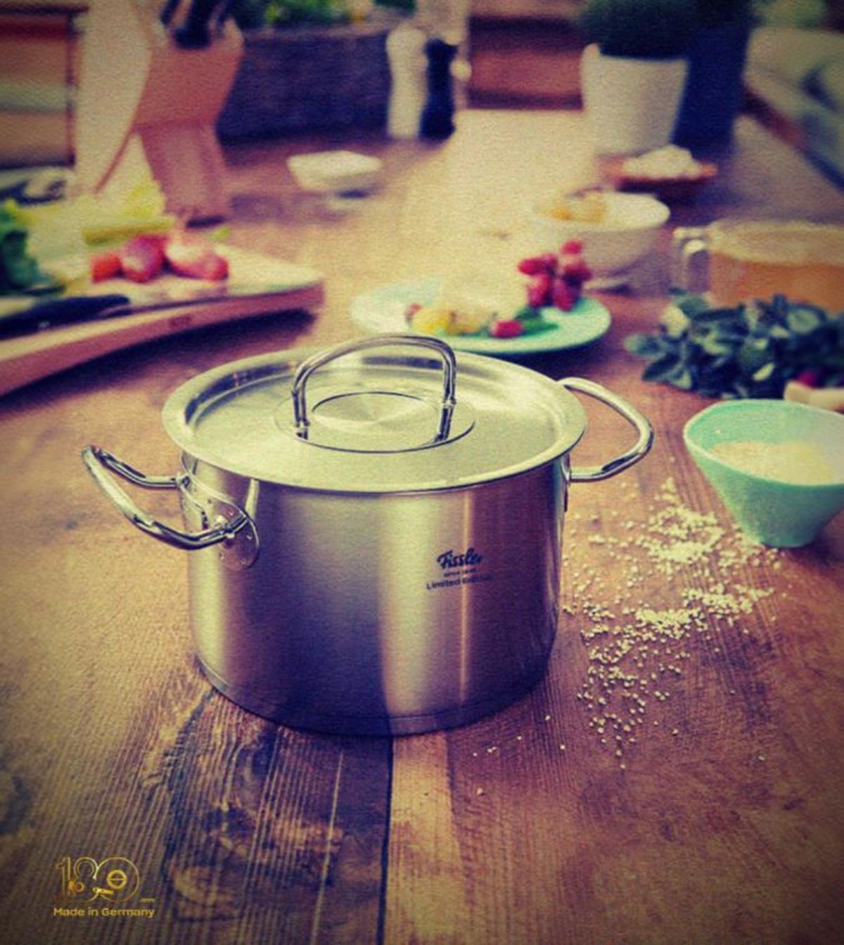 ZESTAW GARNKÓW 87-120-05-000/0 FISSLER - kolor stalowy, Basics, metal - Fissler