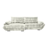 Wohnlandschaft Vivo Creme - Creme/Schwarz, MODERN, Kunststoff/Textil (179/63/317cm) - Premium Living