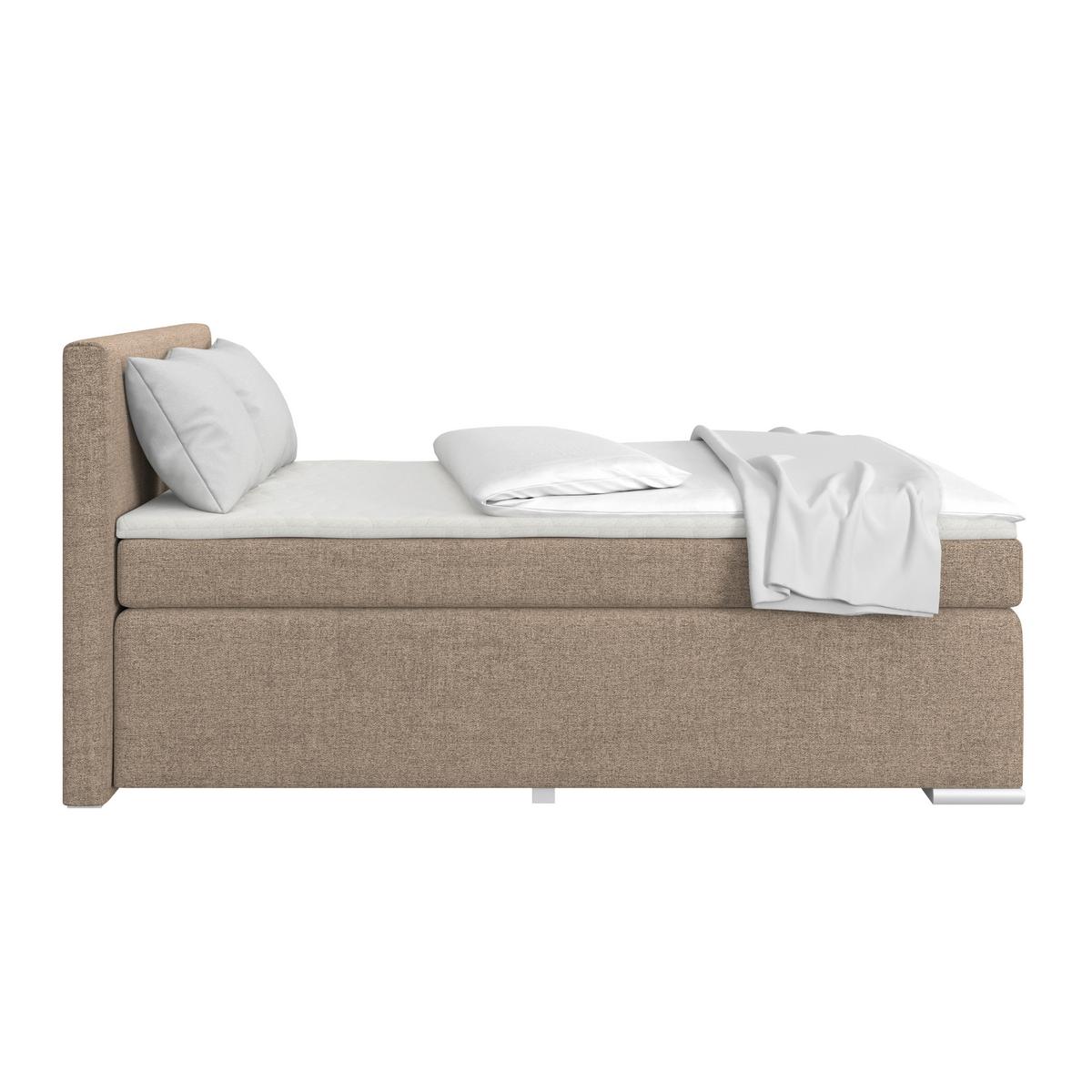 Boxspring Krevet Mira - cappuccino, Konvencionalno, metal/tekstil (140/200cm) - Best Price