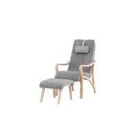Armlehnstuhl Faro Hellgrau - Eichefarben/Hellgrau, MODERN, Holz/Textil (60/107/89cm) - Livetastic