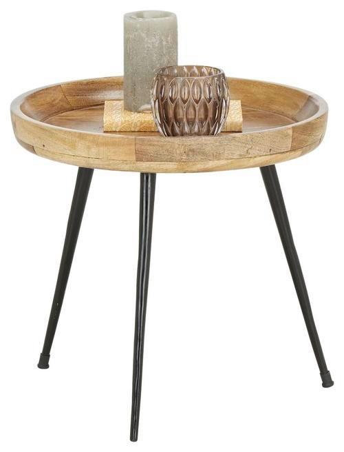 Beistelltisch in Naturfarben - Naturfarben, Lifestyle, Holz/Metall (40/38/40cm) - Mömax