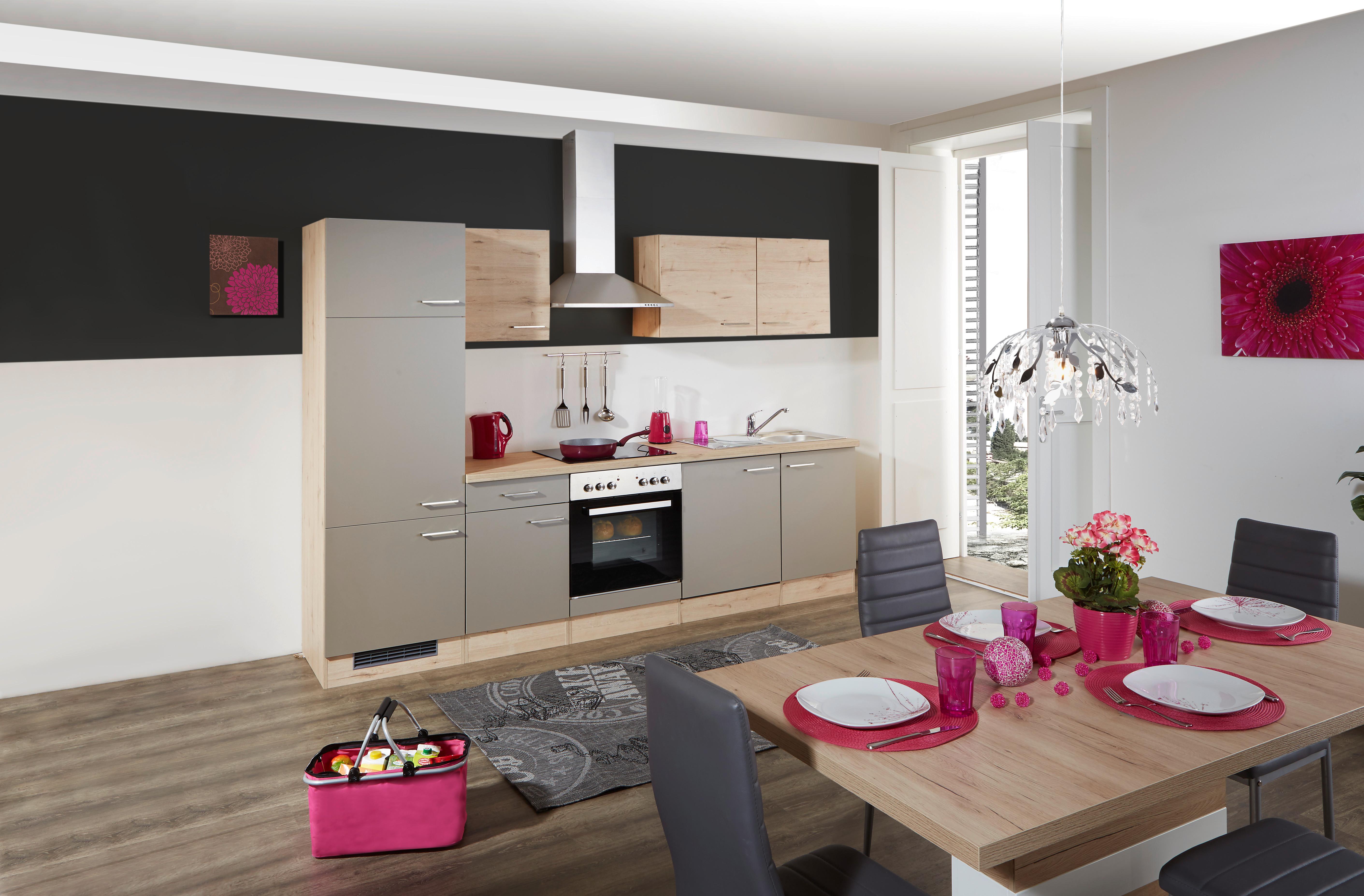 Kuhinjski Blok Brez Aparatov Riva - hrast/šampanjec, Moderno, leseni material (270cm) - MID.YOU