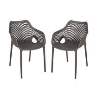 Gartenstuhl-Set Lauria Anthrazit, 2er Set - Anthrazit, MODERN, Kunststoff (53/82/60cm) - Gardenson