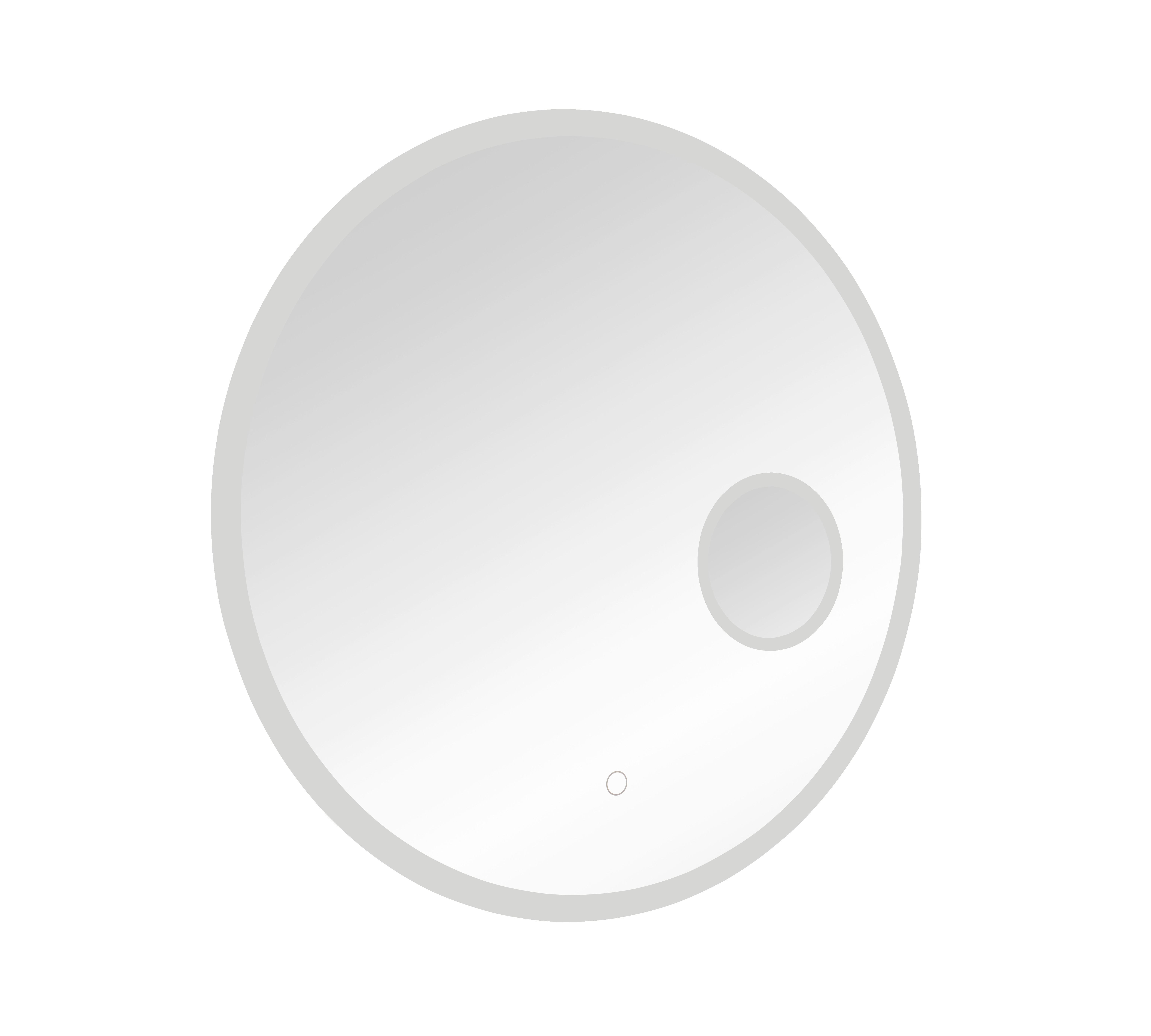 SPEGEL MED BELYSNING NOREEN - glas (60cm) - Mömax
