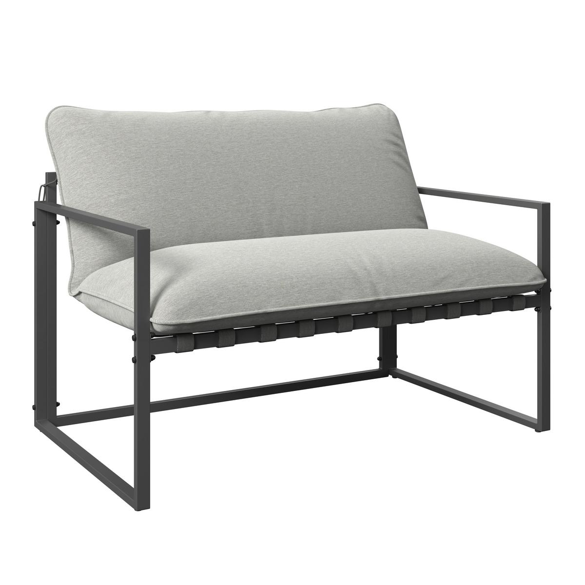 Vrtni Set Lucia - tamno siva/svijetlo siva, Basics, staklo/metal