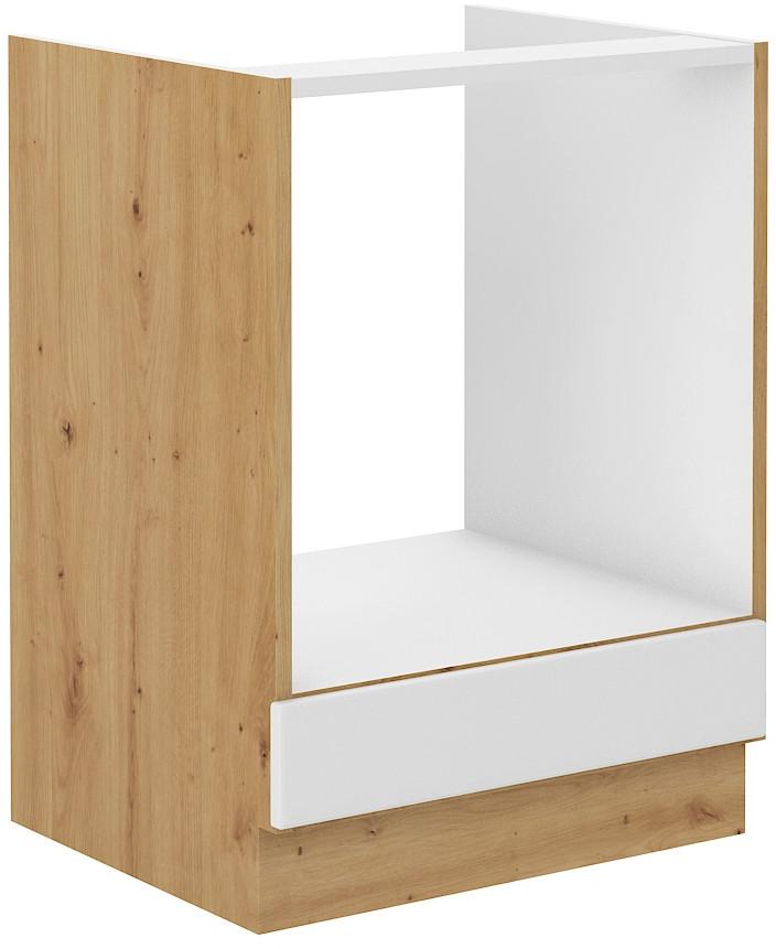 Baza Za Pećnicu + Blenda Stilo - bijela/hrast Artisan, Moderno, drvni materijal (60/82/52cm)