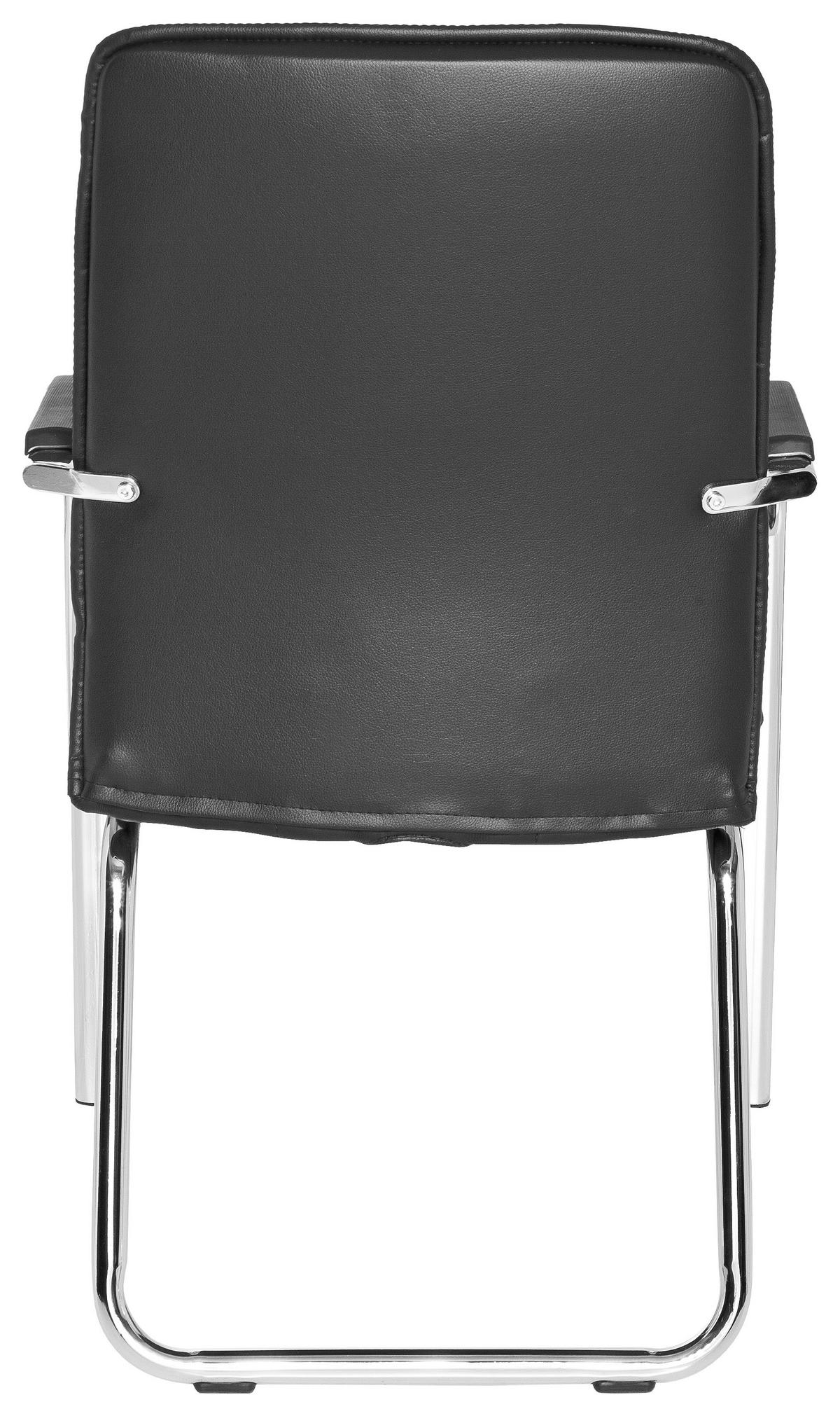 Konferenčni Stol Borne, Črna - barve kroma/črna, Moderno, kovina/tekstil (54/93/44cm) - MID.YOU