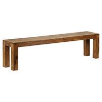 Sitzbank "Mumbai", sheeshamfarben - Sheeshamfarben, MODERN, Holz (180/45/35cm) - MID.YOU