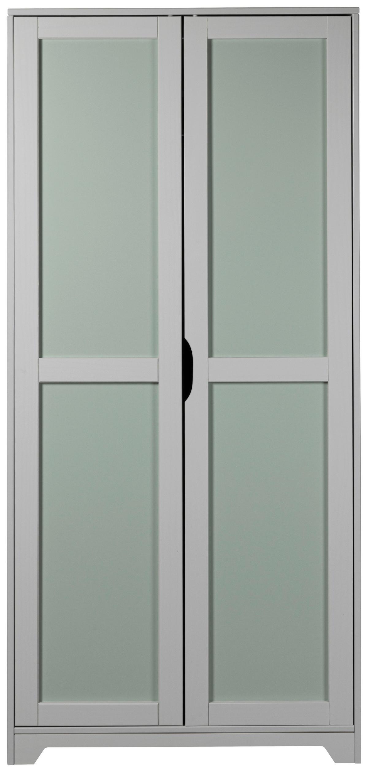 Drehtürenschrank Prati Kiefer ca. 92x205 cm Grau/Salbeigrün - Salbeigrün/Hellgrau, MODERN, Holz (92/205/59.5cm) - MID.YOU