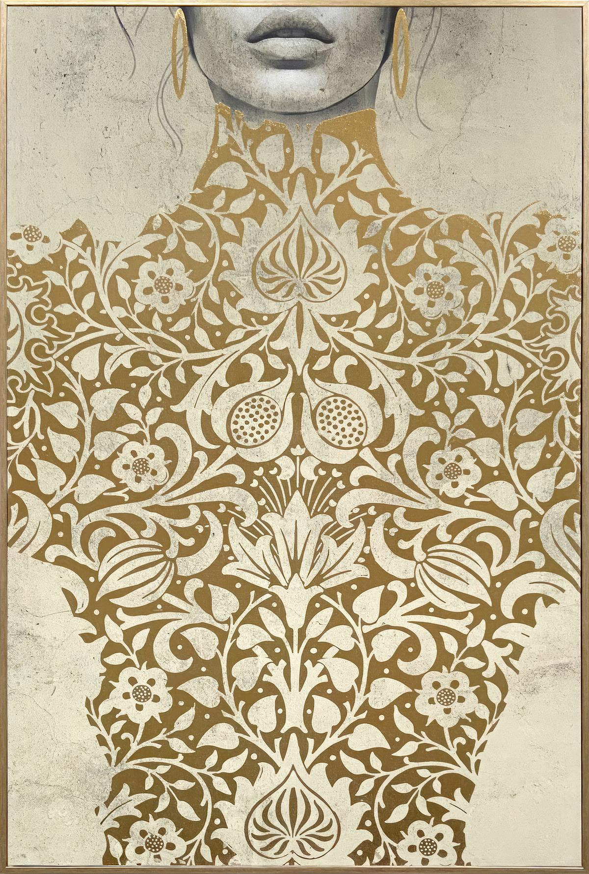 Keilrahmenbild Denise in Goldfarben ca. 60x90cm - Goldfarben, MODERN, Holzwerkstoff/Kunststoff (60/90cm) - Premium Living