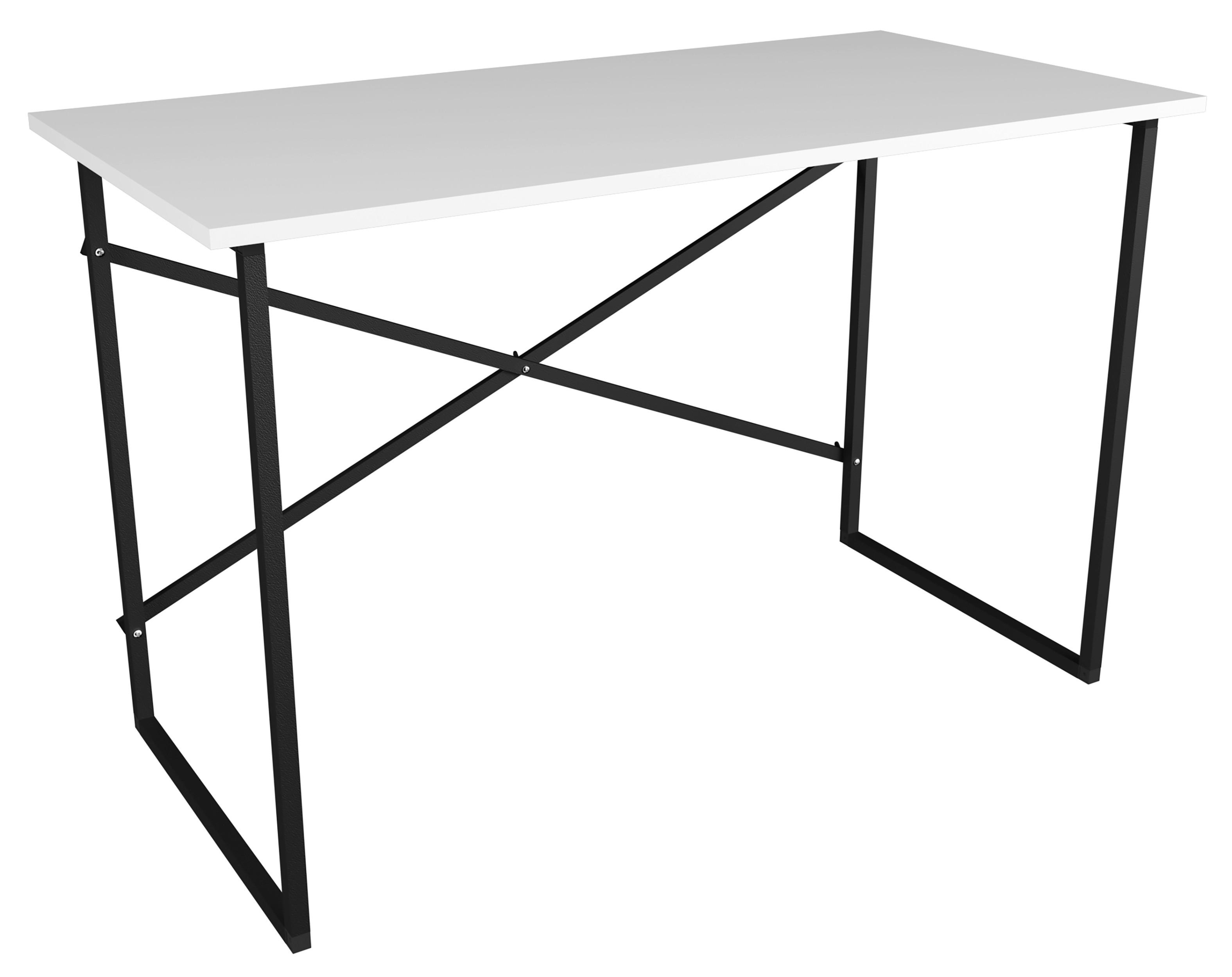 SCHREIBTISCH INSASI - Weiss/Schwarz, Design, Holzwerkstoff/Metall (90/50/75cm) - MID.YOU