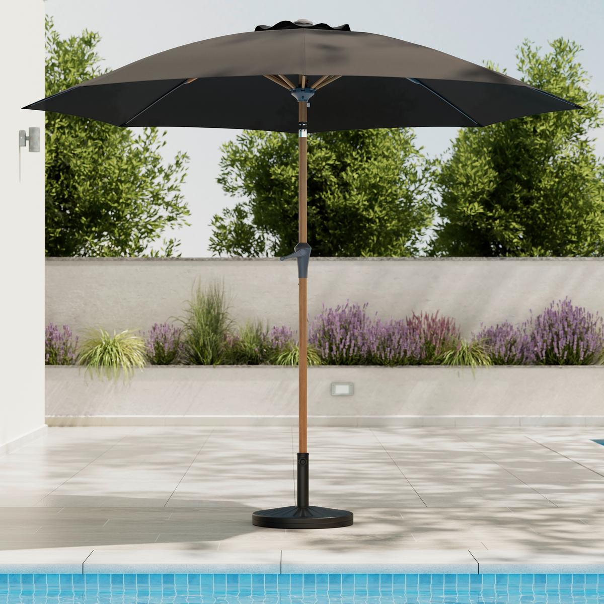 Sonnenschirmständer Karl Schwarz - Schwarz, Basics, Kunststoff/Stein (50/34cm) - Mömax