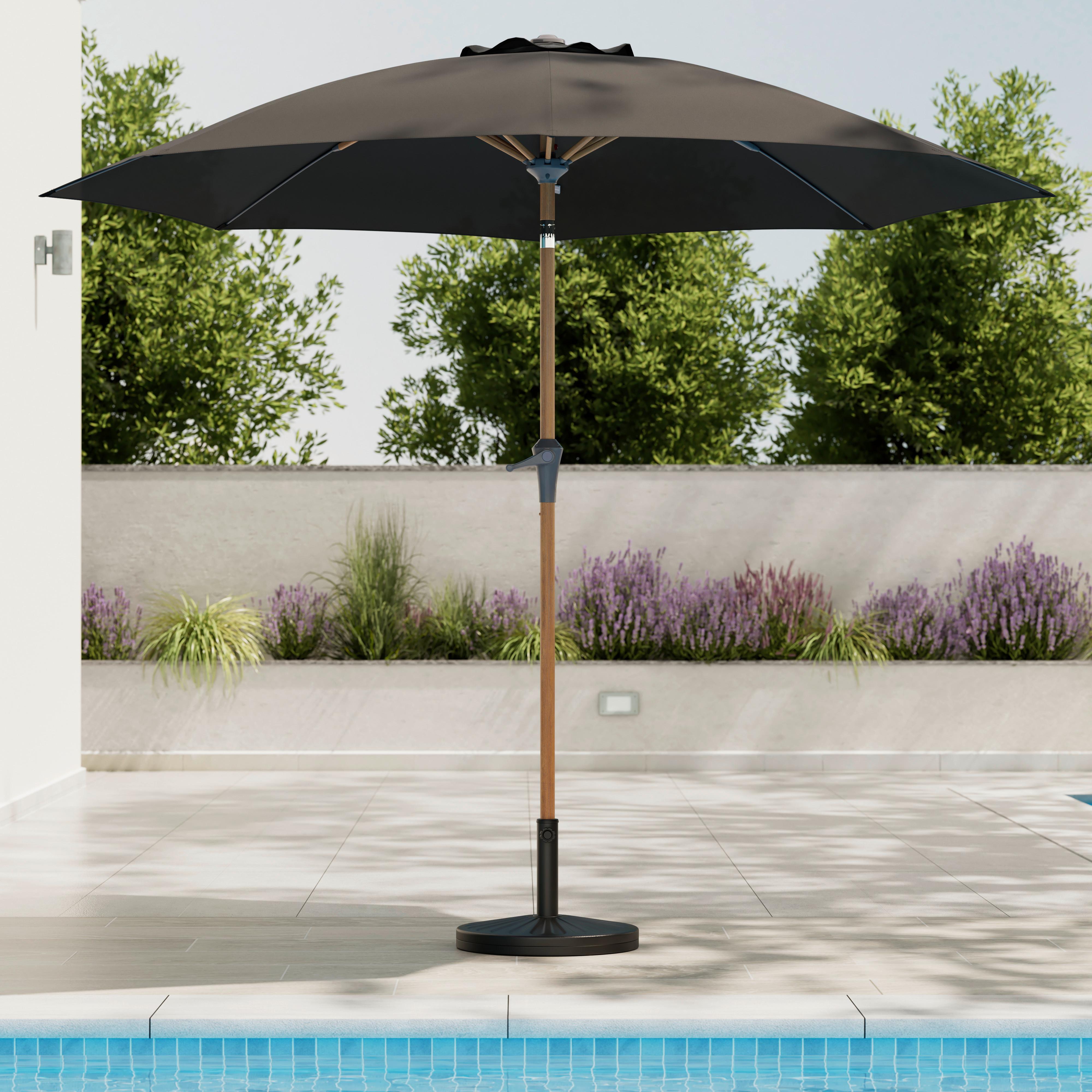 PARASOLLFOT KARL - svart, Basics, plast/sten (50/34cm) - Mömax