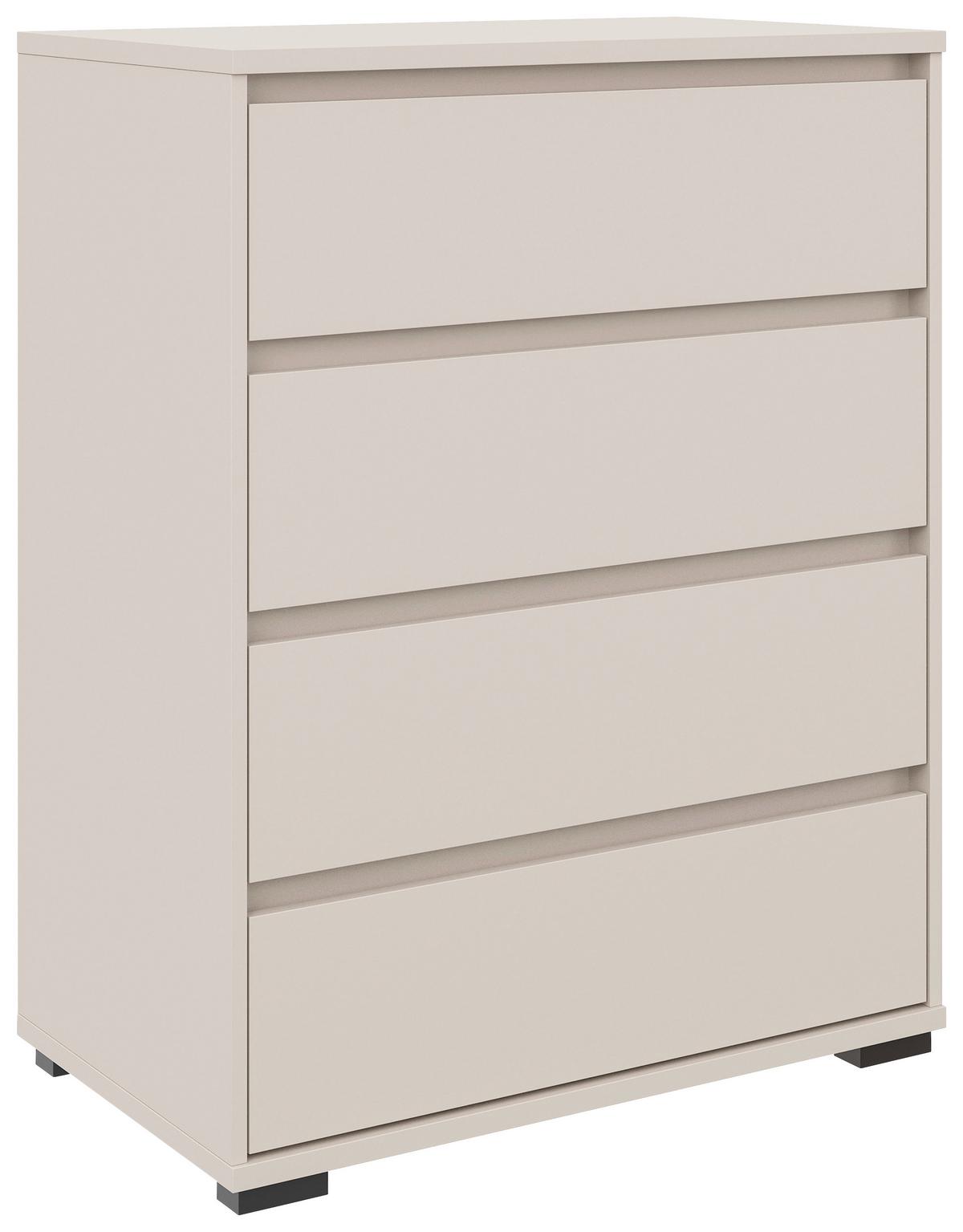 KOMODA LINE - antracytowy/kaszmir, Design, materiał drewnopochodny/tworzywo sztuczne (80/103/48cm) - Carryhome