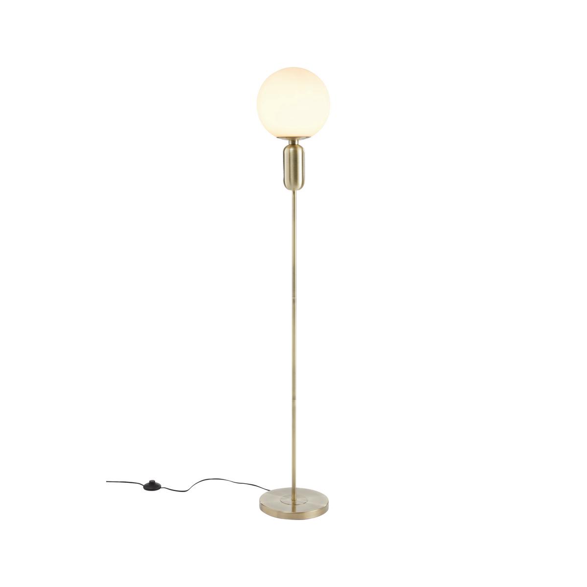 Állólámpa Tiano - sárgarézszínű, Modern, Üveg/fém (25/155cm) - Bessagi Home