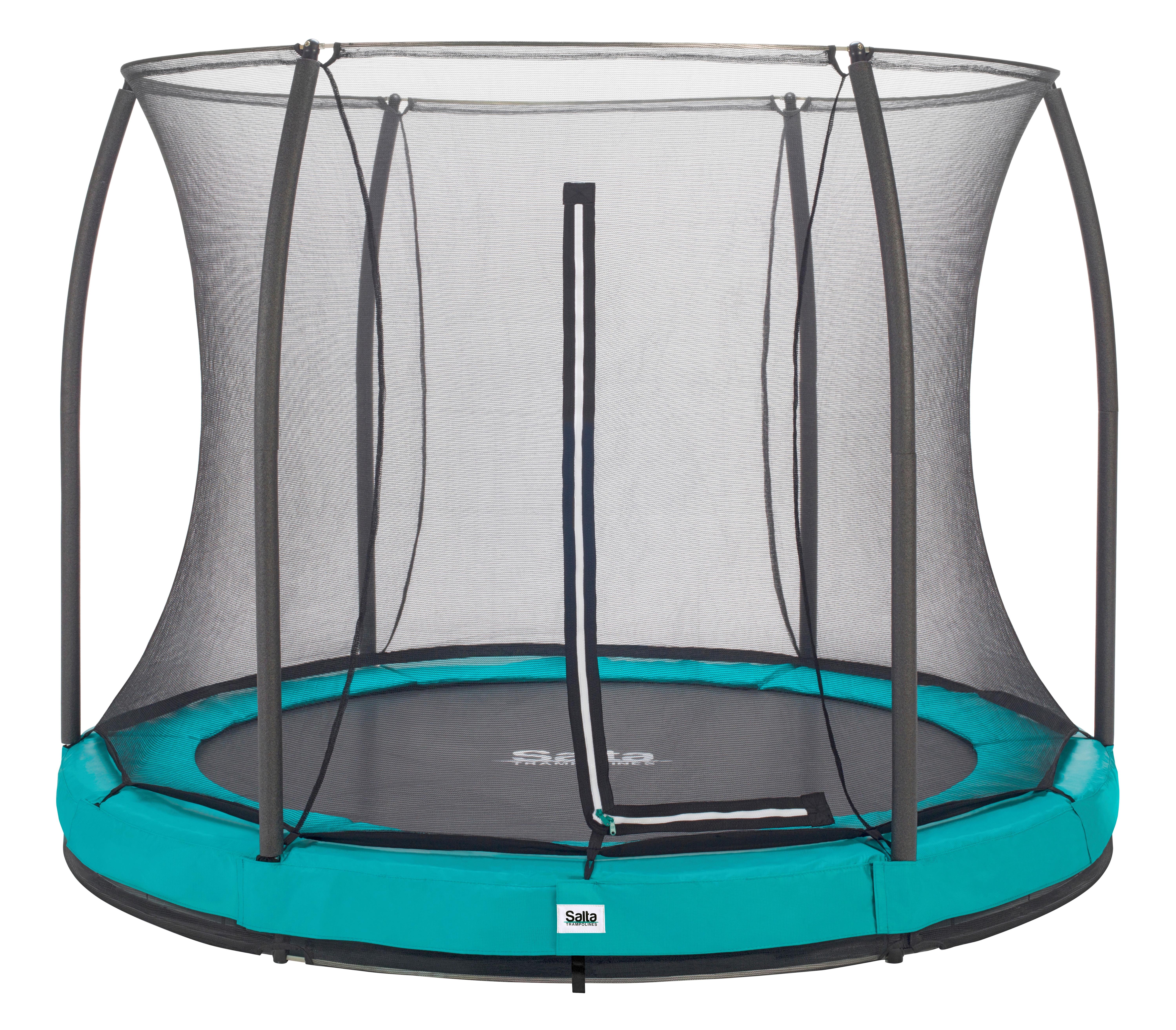 Boden-Trampolin Salta Comfort Ø ca. 305cm - Grün, Basics, Metall (305cm) - Salta