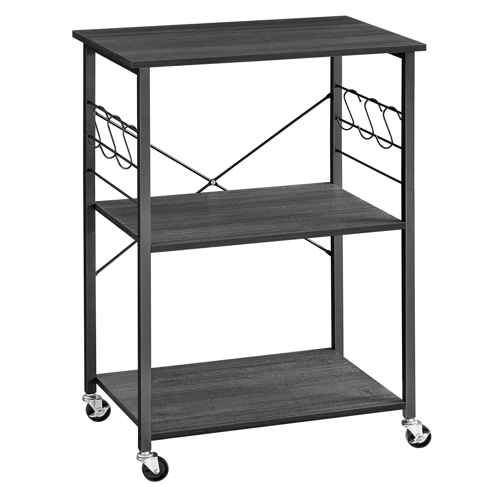 SERVIERWAGEN KKS060B42 - Schwarz/Grau, Trend, Holzwerkstoff/Metall (60/89/40cm) - MID.YOU
