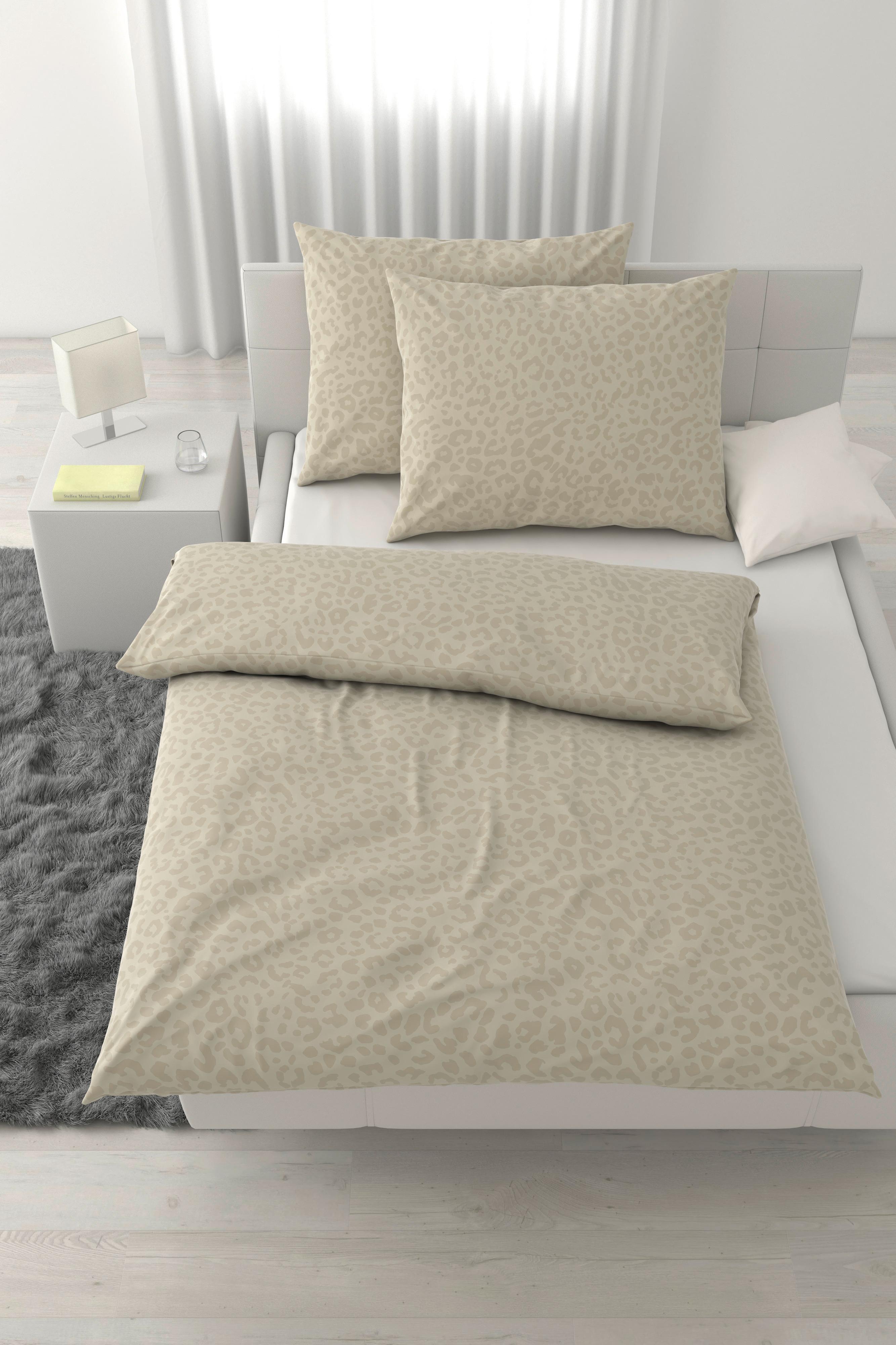 Lenjerie de pat Animal,cca. 200x220/2x50x70 cm - bej, Konventionell, textil (200/220cm) - Mömax