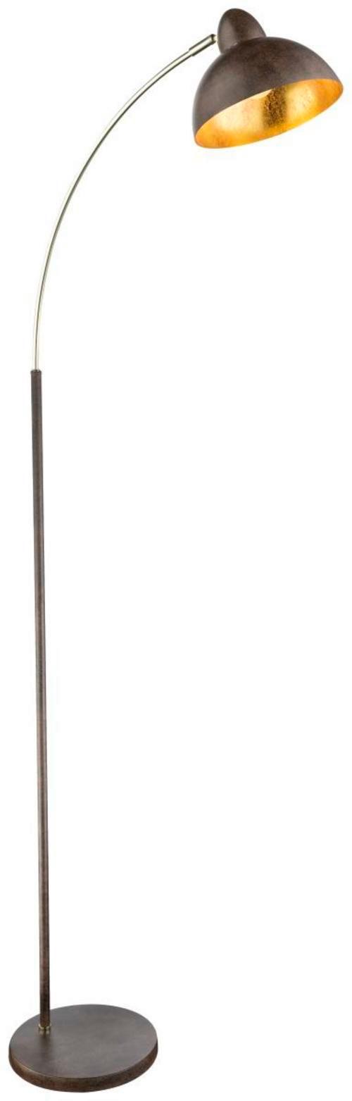 Stehleuchte Gildo max. 40 Watt - Rostfarben/Goldfarben, Trend, Metall (50/23/155cm) - Globo