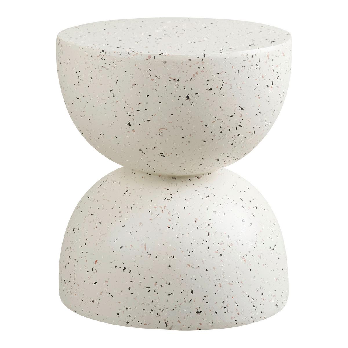 Beistelltisch Bonita Weiß - Weiß, Design, Glas/Keramik (40/40/45cm) - MID.YOU