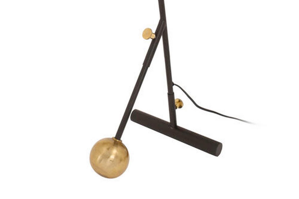 Stehleuchte Nt27h-Gld - Goldfarben/Schwarz, Design, Kunststoff/Stein (23/76/32cm) - Kayoom