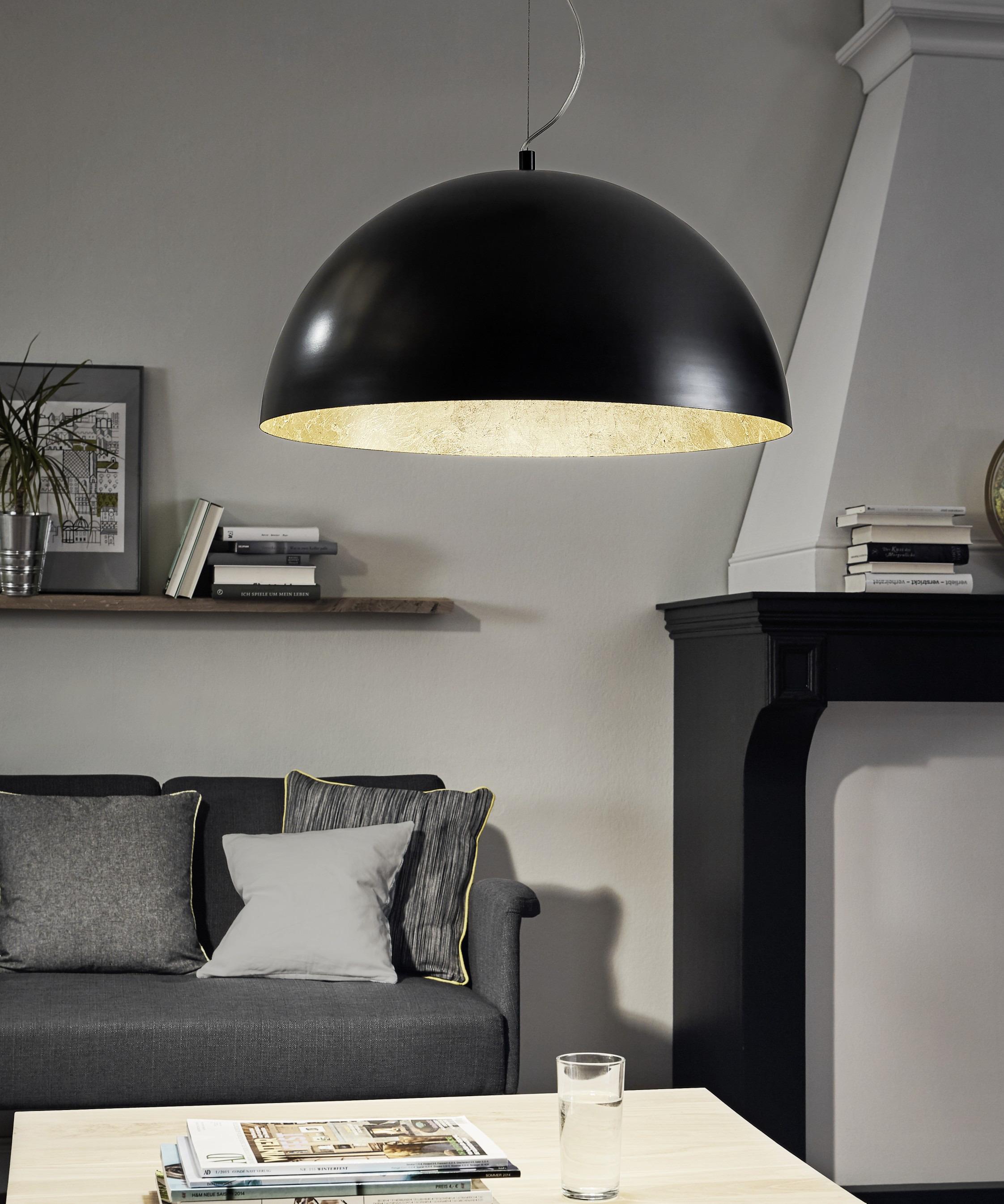 LAMPA WISZĄCA 94935 GAETANO 1 - czarny/złoty, Design, metal (38/150cm) - Eglo