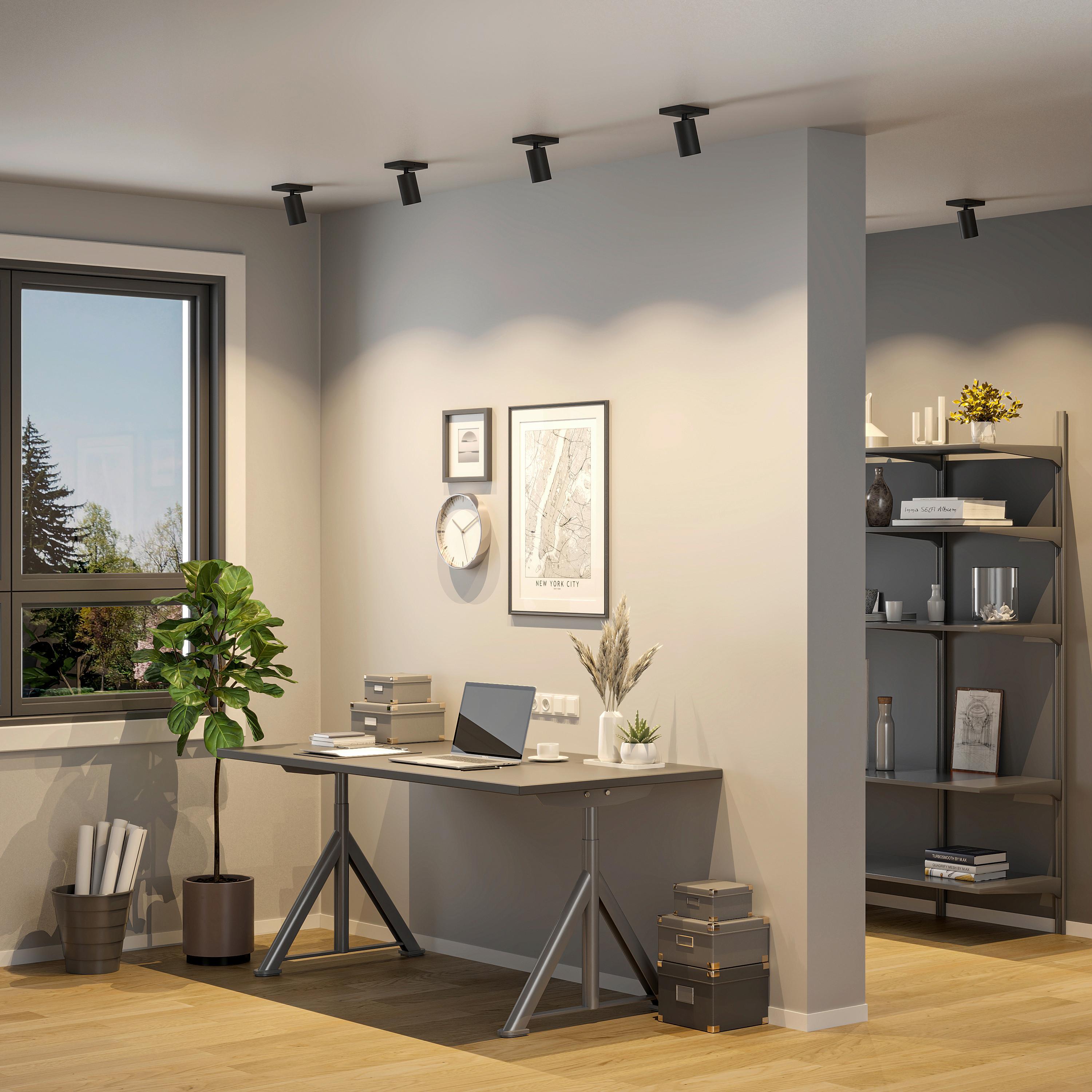 REFLEKTOR SUFITOWY 348246 CAN1 ECKIG - czarny, Design, metal (6/6/12,5cm)