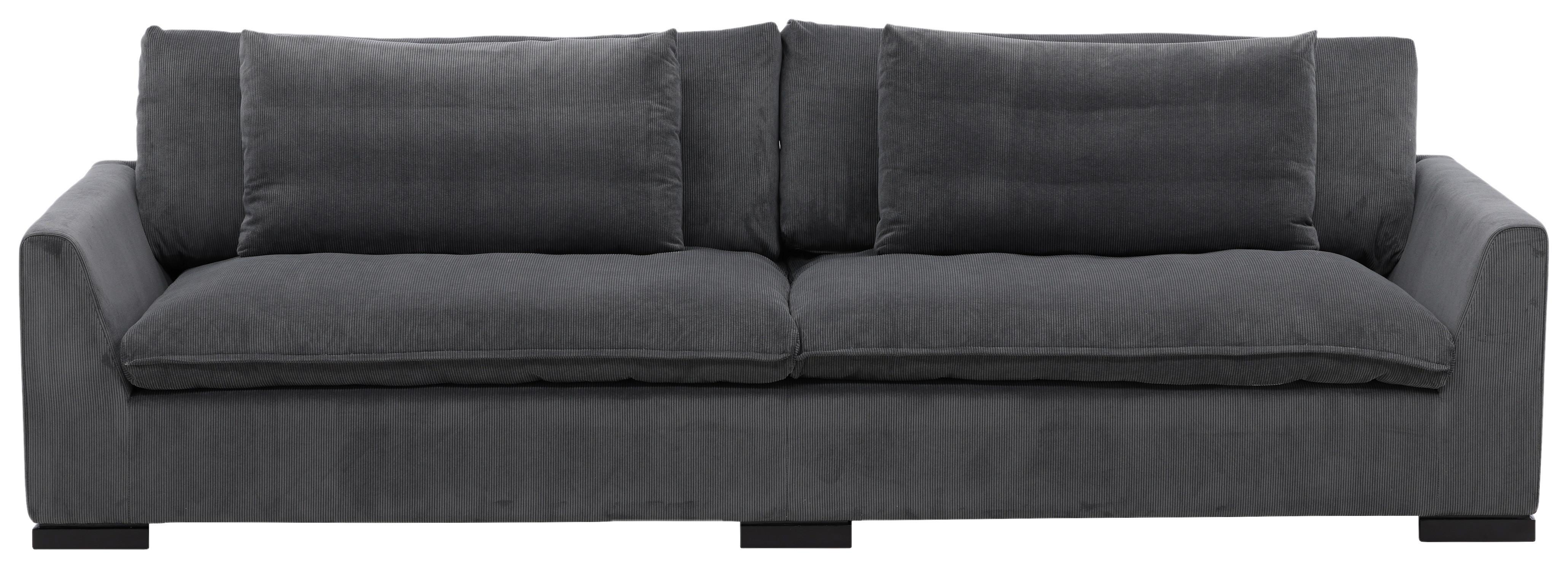 3-SITZER-SOFA DURHAM - Dunkelgrau, Design, Holz/Textil (270/82/105cm) - Livetastic