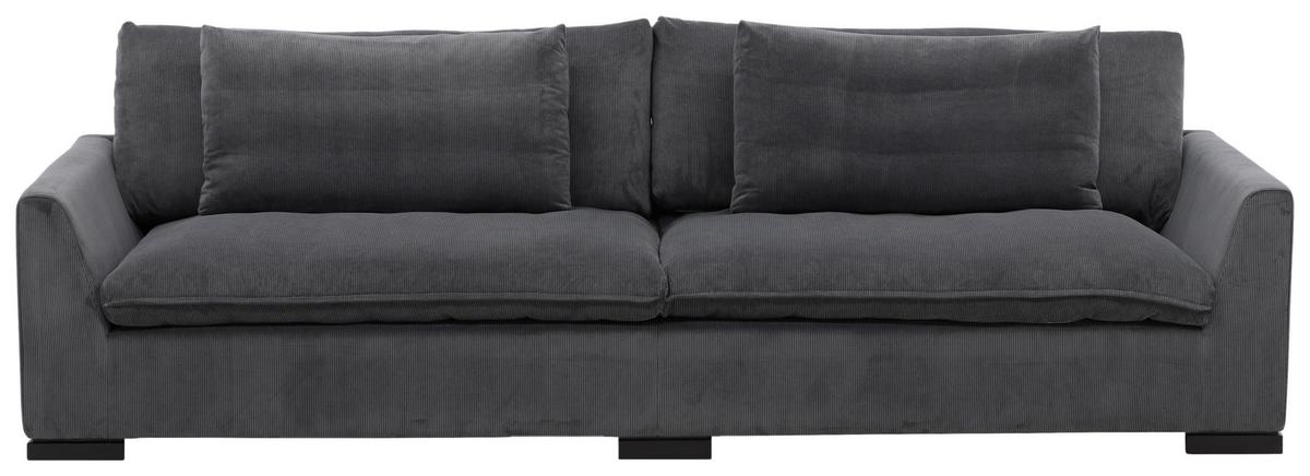 3-SITZER-SOFA DURHAM - Dunkelgrau, Design, Holz/Textil (270/82/105cm) - Livetastic