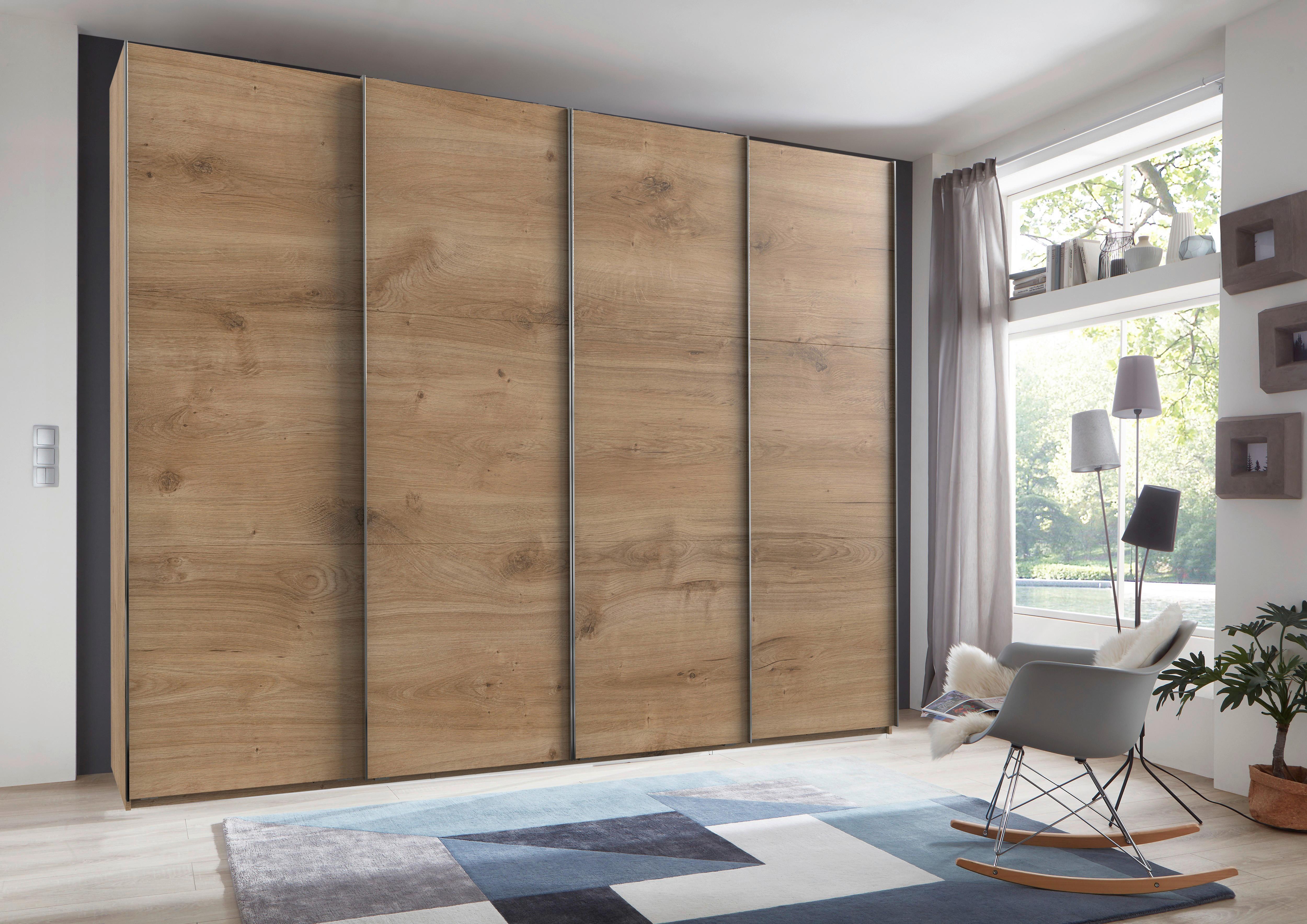 Ormar S Kliznim Vratima Level 36 A - boje hrasta/boje kroma, Moderno, drvni materijal (300/236/65cm) - Modern Living