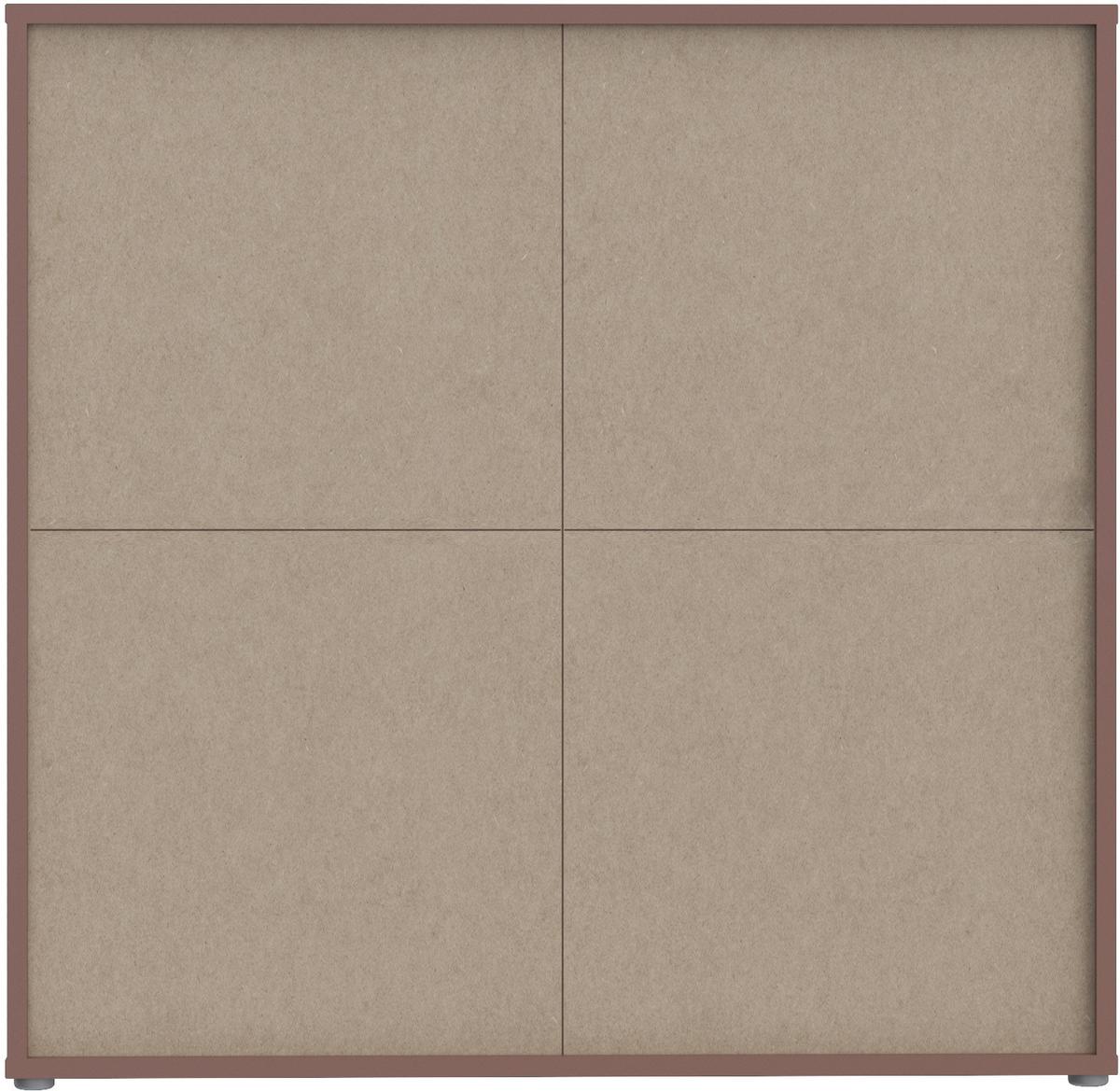 Visoka Komoda Alice, Terakota - siva/terakota, Moderno, umetna masa/leseni material (124,5/121,5/34,9cm) - Carryhome