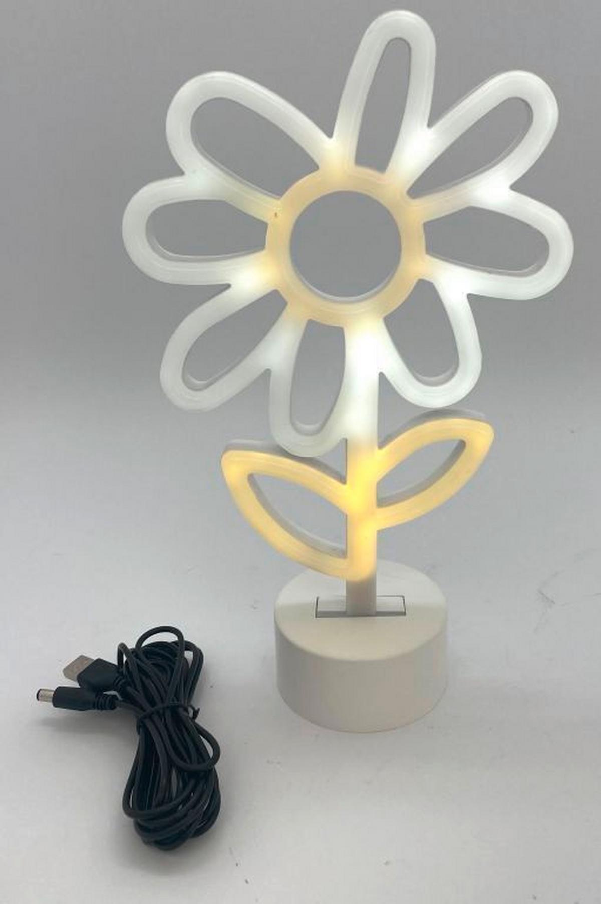 LED Díszlámpa Flower - fehér, Modern, műanyag (18/30/8.3cm)