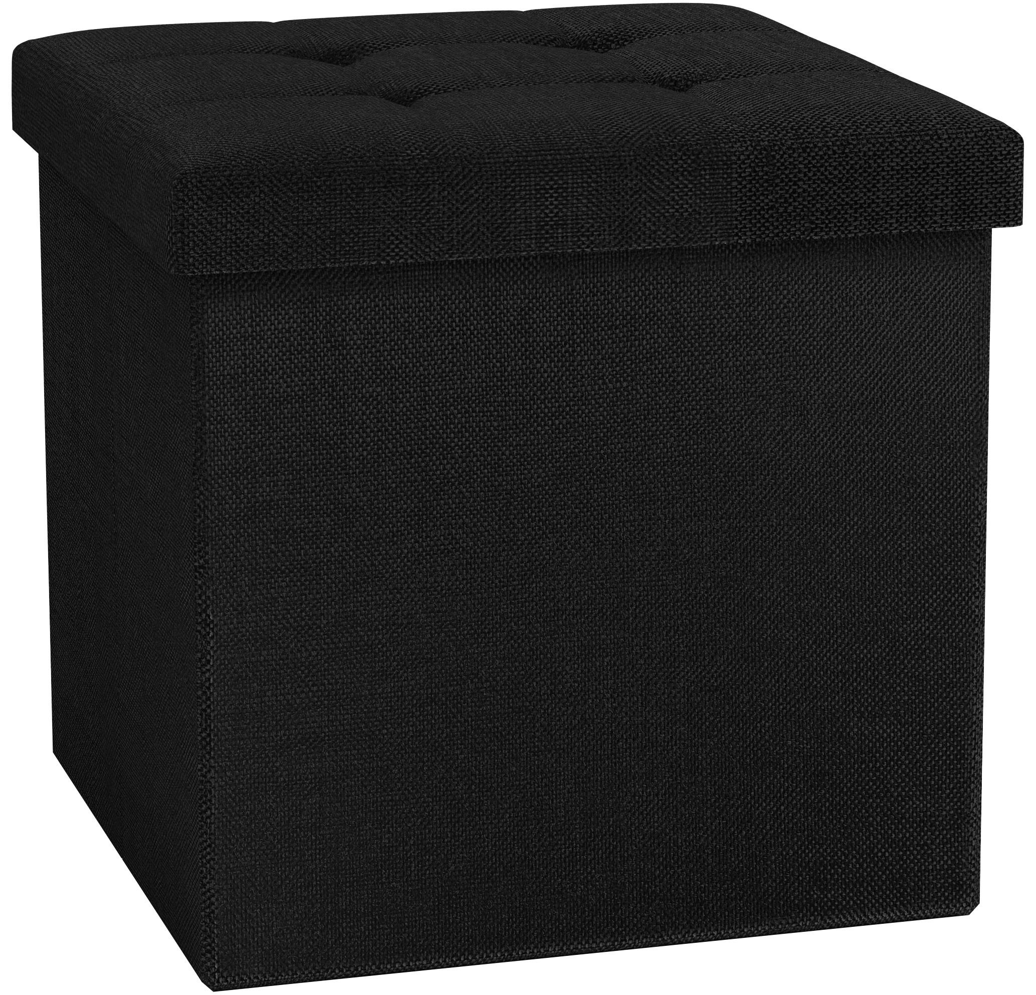 Zaboj Za Sedenje Boxas, Antracit - antracit, Basics, umetna masa/leseni material (38/38/38cm) - MID.YOU