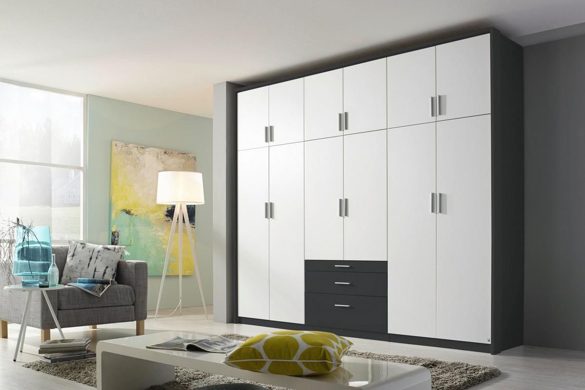 Ormar S Klasičnim Vratima Hildesheim - bijela/siva, Design, drvni materijal/plastika (275/231/56cm) - Modern Living