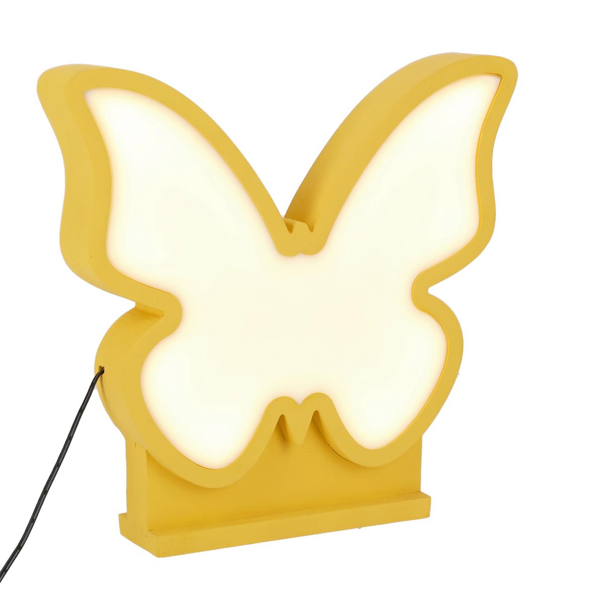 Dječja Stolna Svjetiljka Butterfly - zlatne boje, Basics, drvni materijal/plastika (28.5/5/26.5cm)
