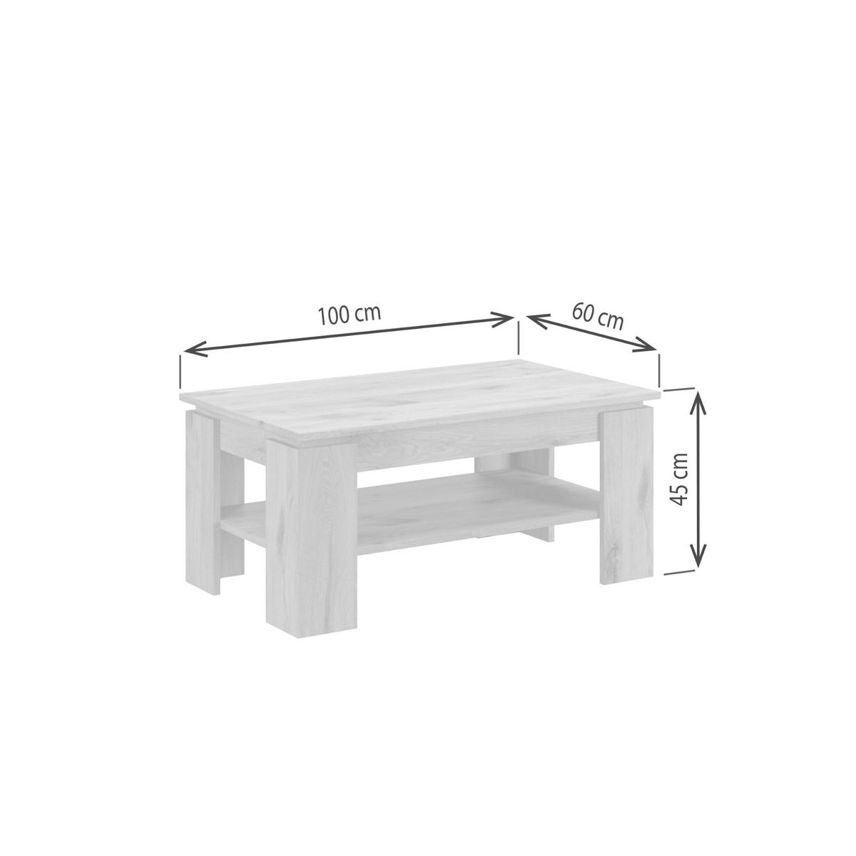Klubska Miza Titan, Bela, 100x60 - Design, leseni material (100/60/45cm) - MID.YOU
